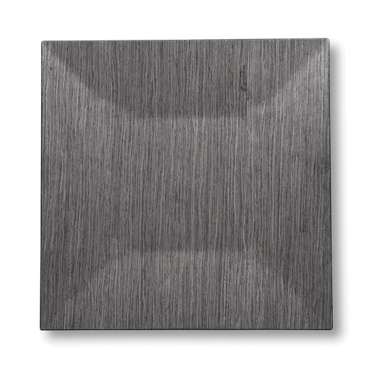 Gray Pine Square Charger Plate 12-Piece Set