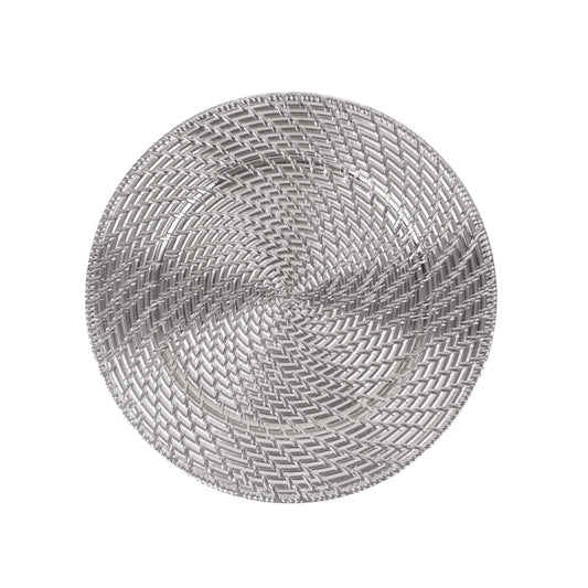 Aurelie Silver Plated Set of 4 Charger Plates 13"D