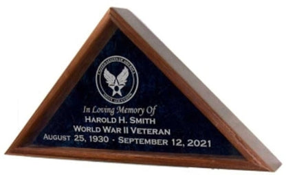 Veteran Flag Display Case- Large flag for 5ft x 9 ft flag.