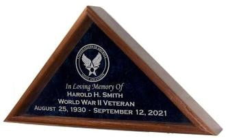 Veteran Flag Display Case- Large flag for 5ft x 9ft flag