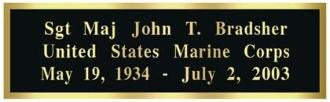 Laser Engraved Name Plates - approximately 50 characters per line