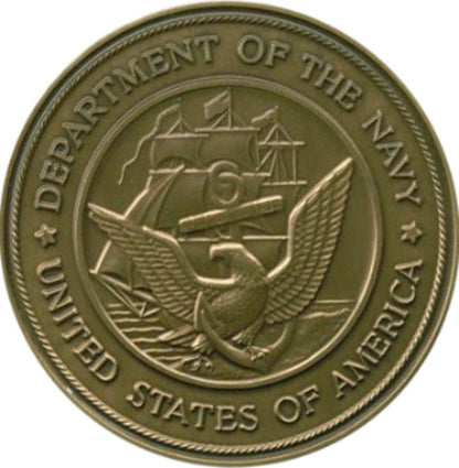 Navy Service Medallion, Brass Navy Medallion.