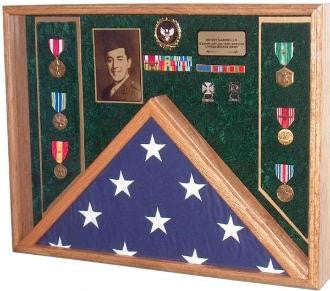Awards, Flag Display Case - Walnut