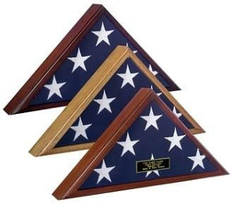 Flag Display Case 5x8 flag, Capitol Hill Flag Case Available in Heirloom Walnut, Cherry or Oak Finish
