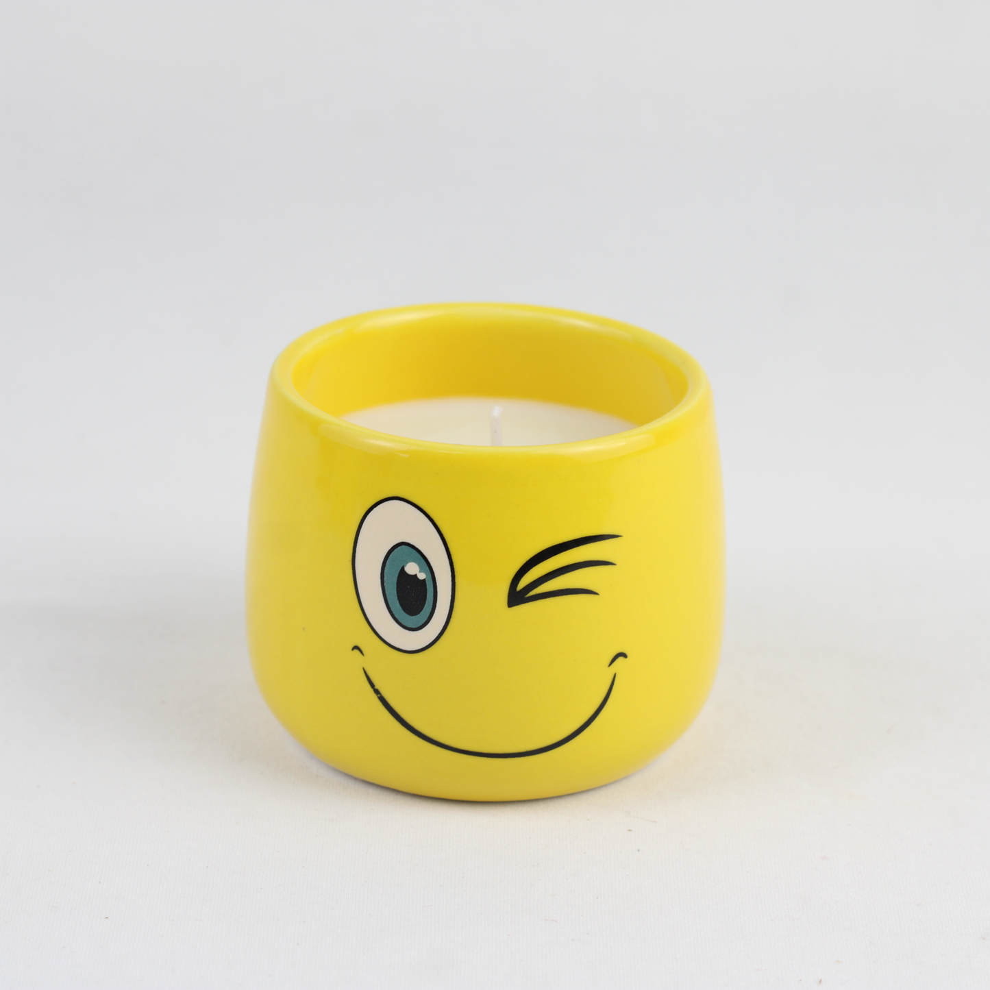 Emoji Ceramic Candle Holder Set – 2-Piece Scented Candle Cups