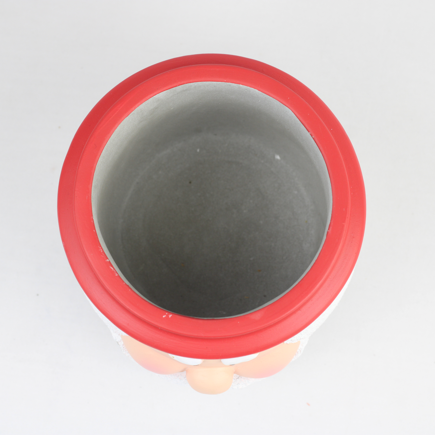 Santa or Snowman Christmas Planter – Single Piece – Festive Cement Holiday Pot
