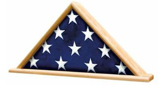 Coffin Flag Case - Oak