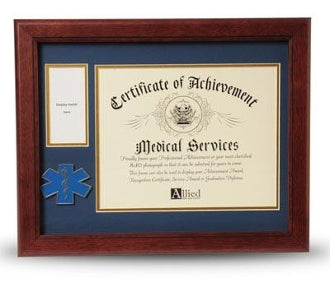 EMS Frame 8x10 EMS Medallion,Certificate,Medal Frame.