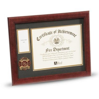 Firefighter Medallion Certificate and Medal Frame.