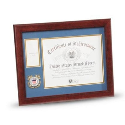 U.S. Coast Guard Medallion Certificate and Medal Frame.