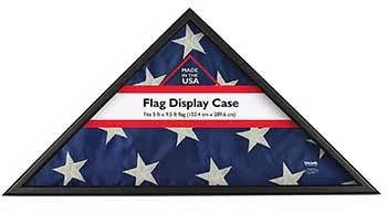 Design Ovation Memorial Flag Case, Black Wood