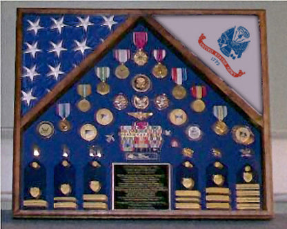 Army 2 Flag Shadow Box/Display Case, Army Gifts