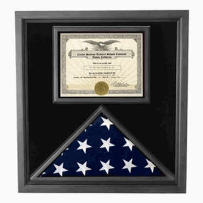 Police Medal and Flag Display Case.
