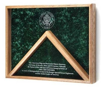 Deluxe Combo Awards Flag Display Case.