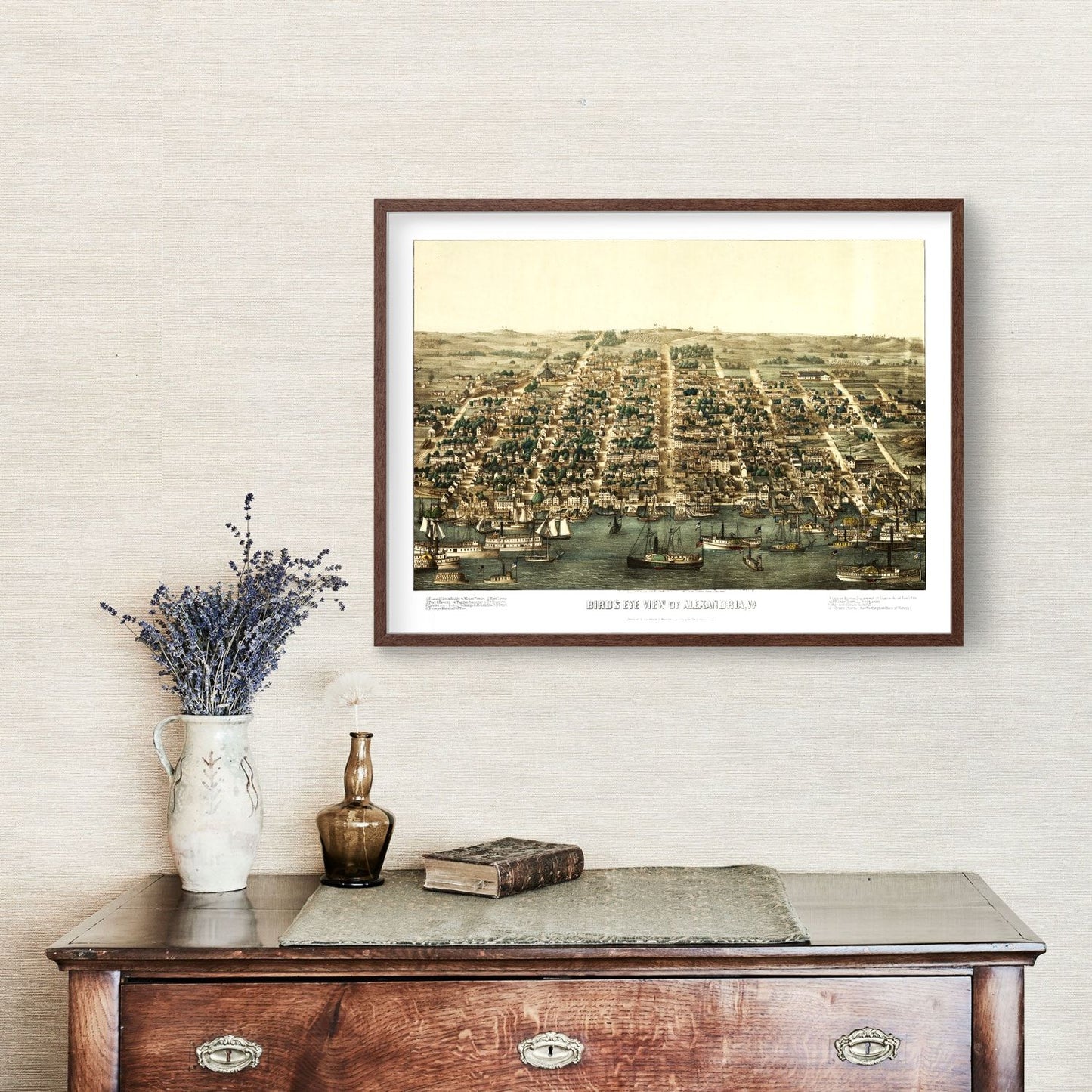 Vintage Map of Alexandria, Virginia 1863