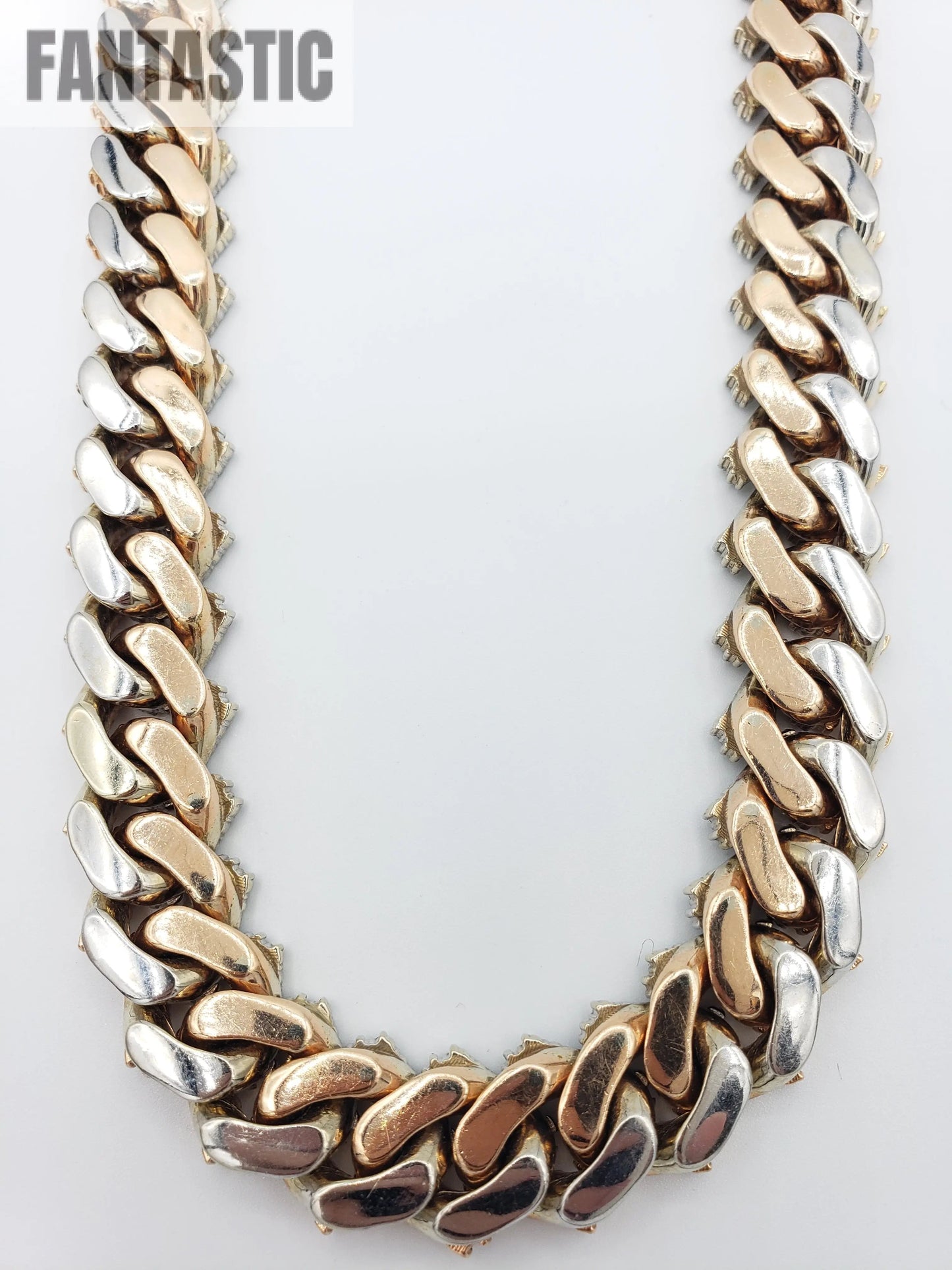 14K Gold- Diamond Miami Cuban Two-Tone Chain (325 Grams)