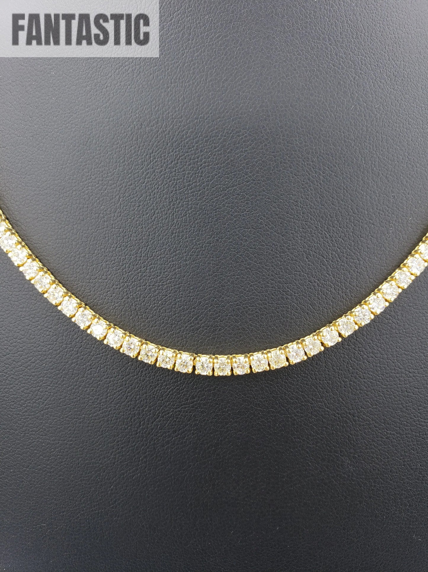 14K Gold- Diamond Tennis Chain 23.5 Grams