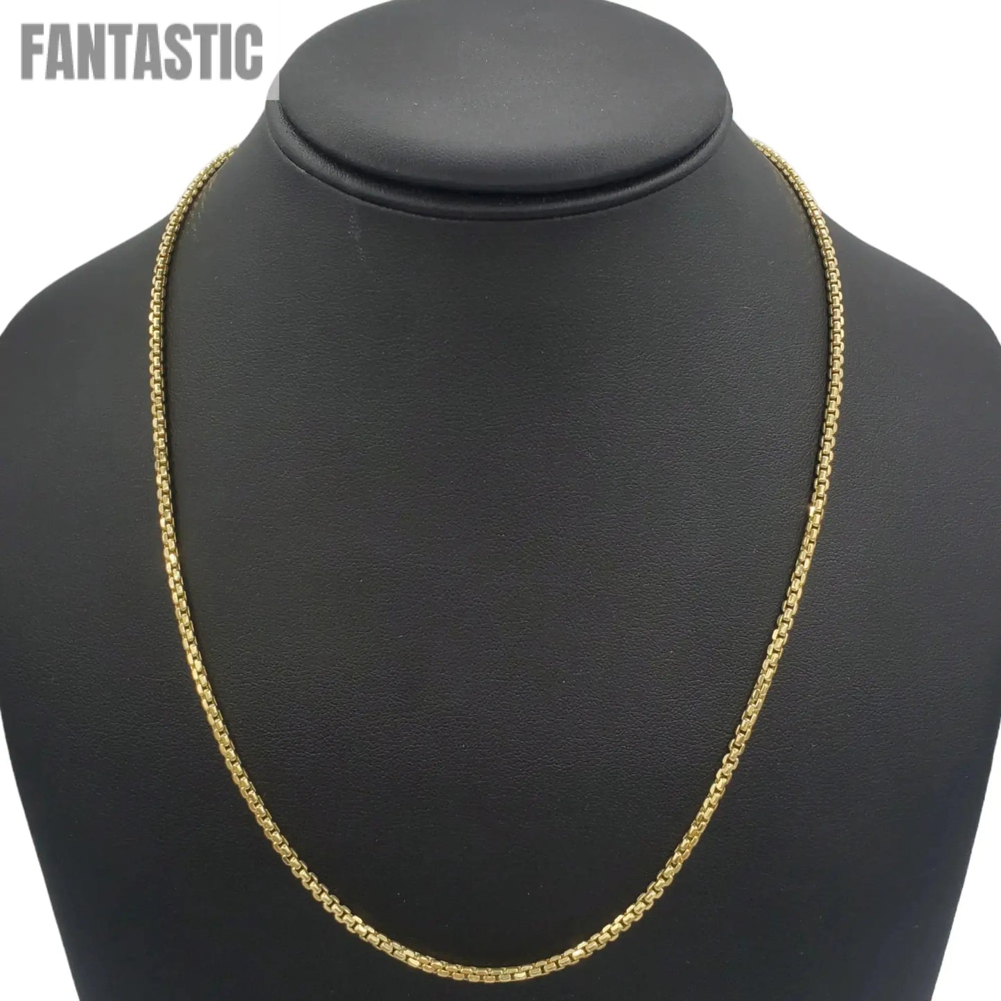 14K Gold- Hollow Box Chain (Yellow Gold)