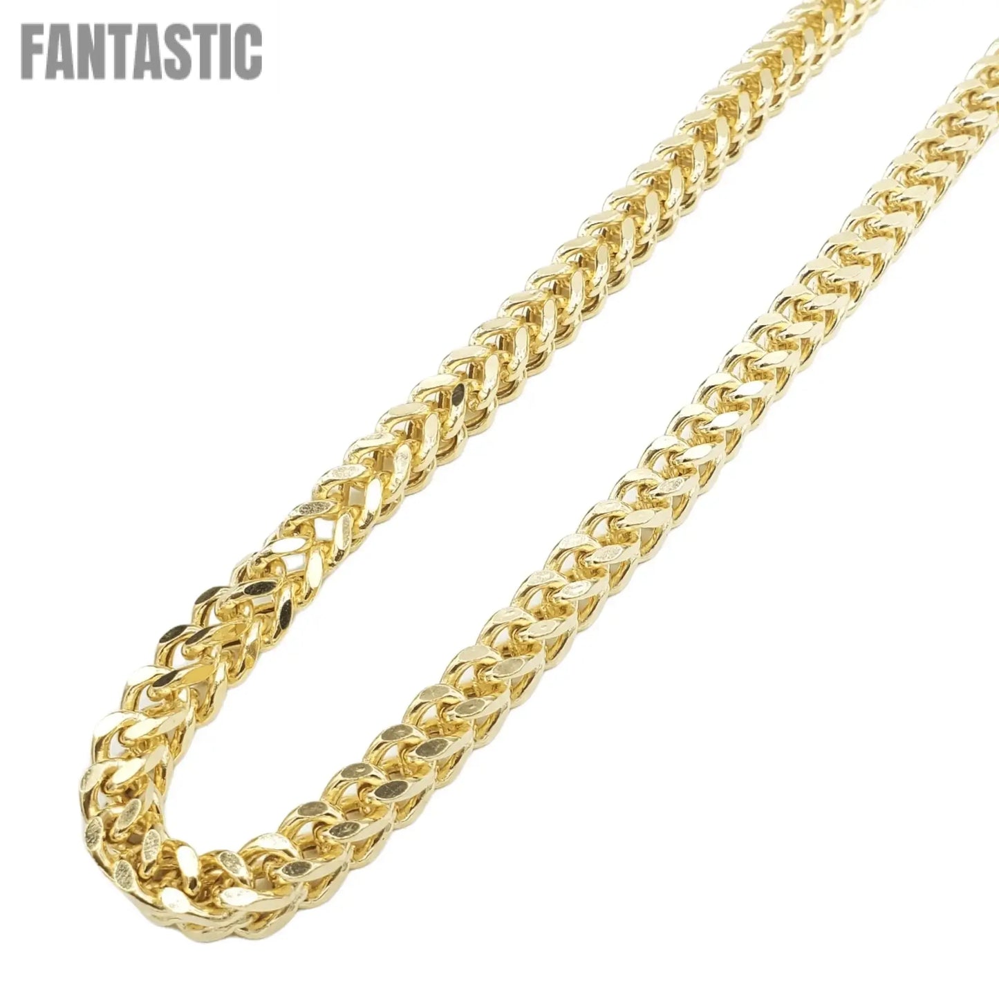 14K Gold- Hollow Franco Chain 3.9MM 28 INCHES