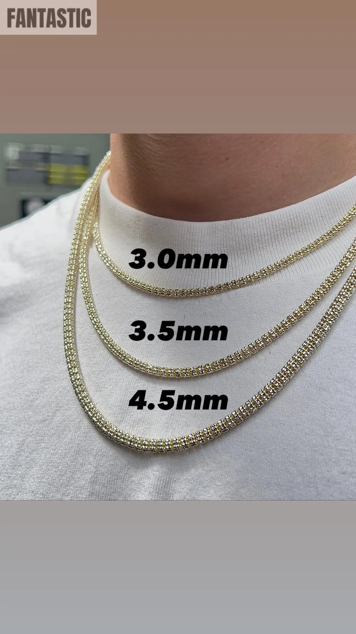14K Gold- Ice Chain (Rose Gold)