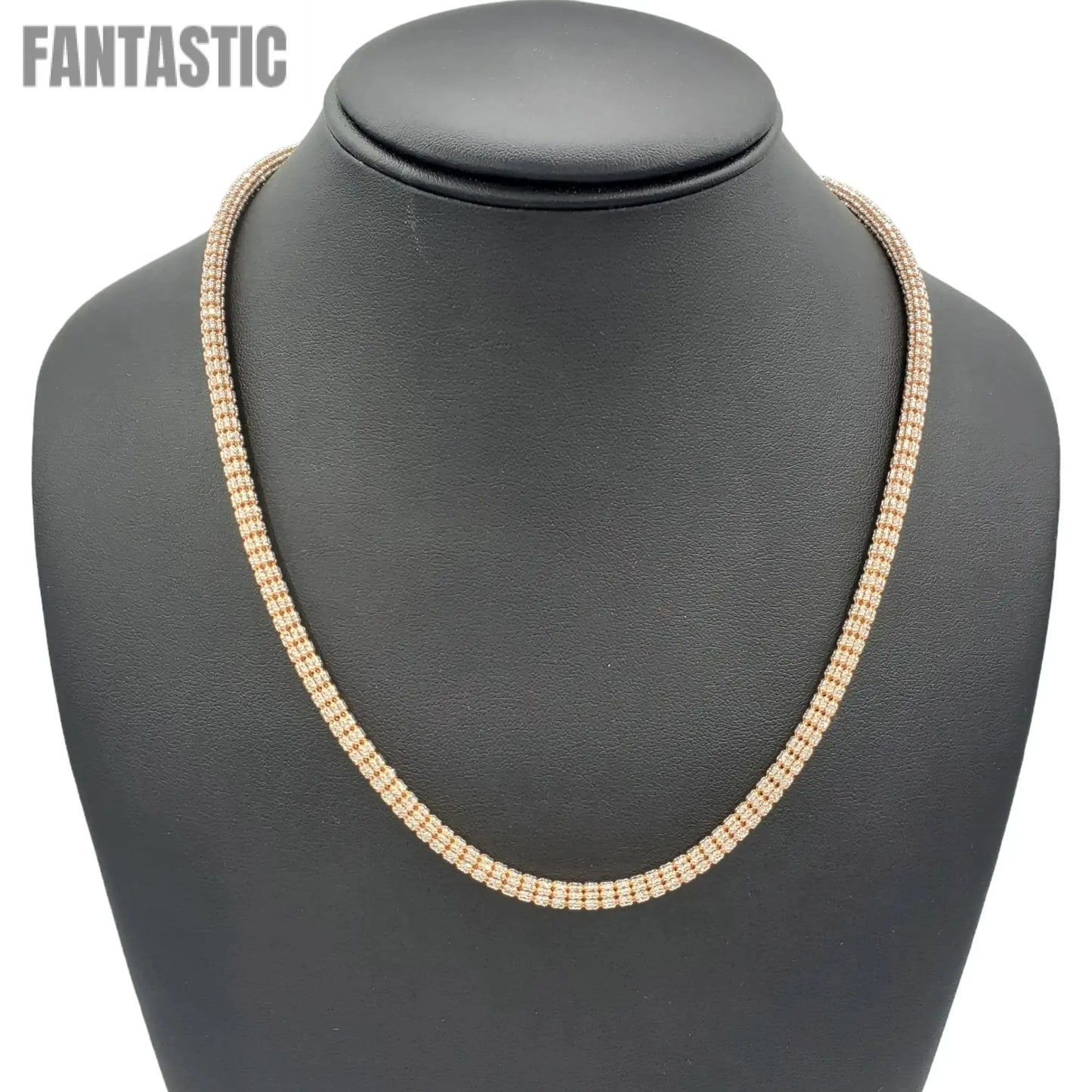 14K Gold- Ice Chain (Rose Gold)
