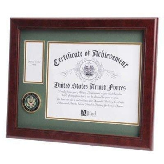 U.S. Army Medallion Certificate and Medal Frame.