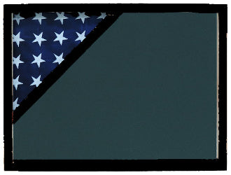 Military Shadow box to hold a 3’ X 5’ flag.