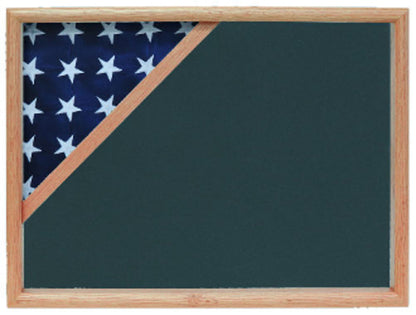 Military Shadow box to hold a 3’ X 5’ flag.