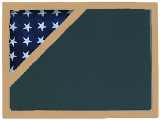 Shadow box to hold a 3’ X 5’ flag , Walnut Finish.