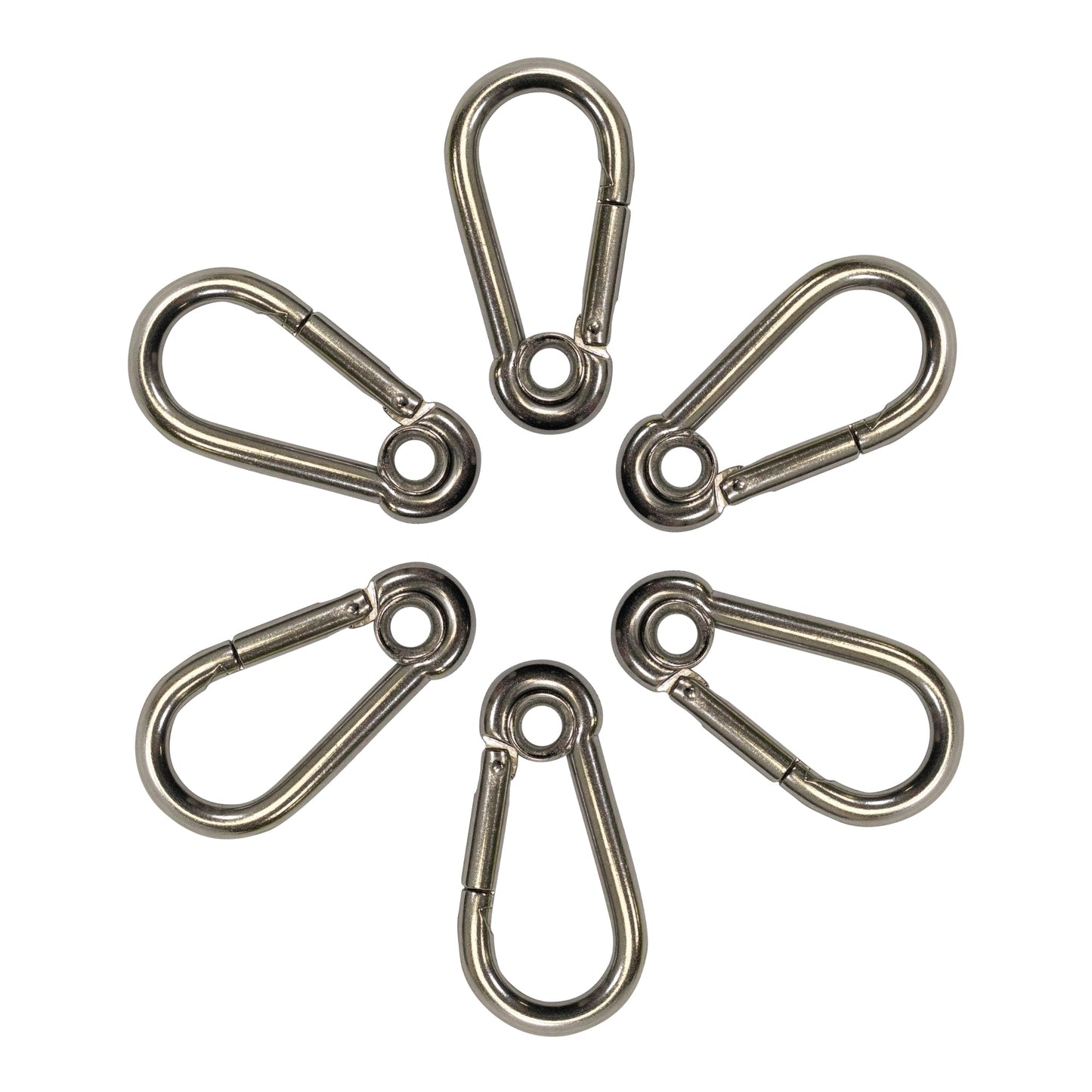 Boat Marine Clip Stainless Steel Safety Spring Hook Carabiner With Rope Holder
