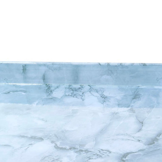 Marble Finish Steel Blue Rectangular Tray - 14x19" Sophisticated Serving Tray