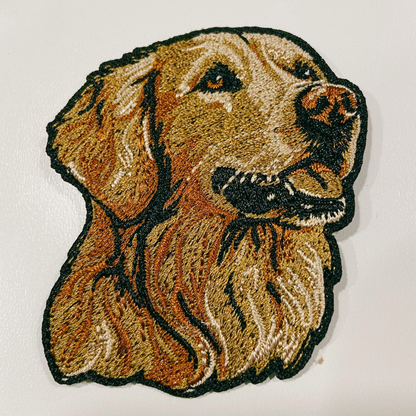 3" Golden Retriever - Embroidered Hat Patch