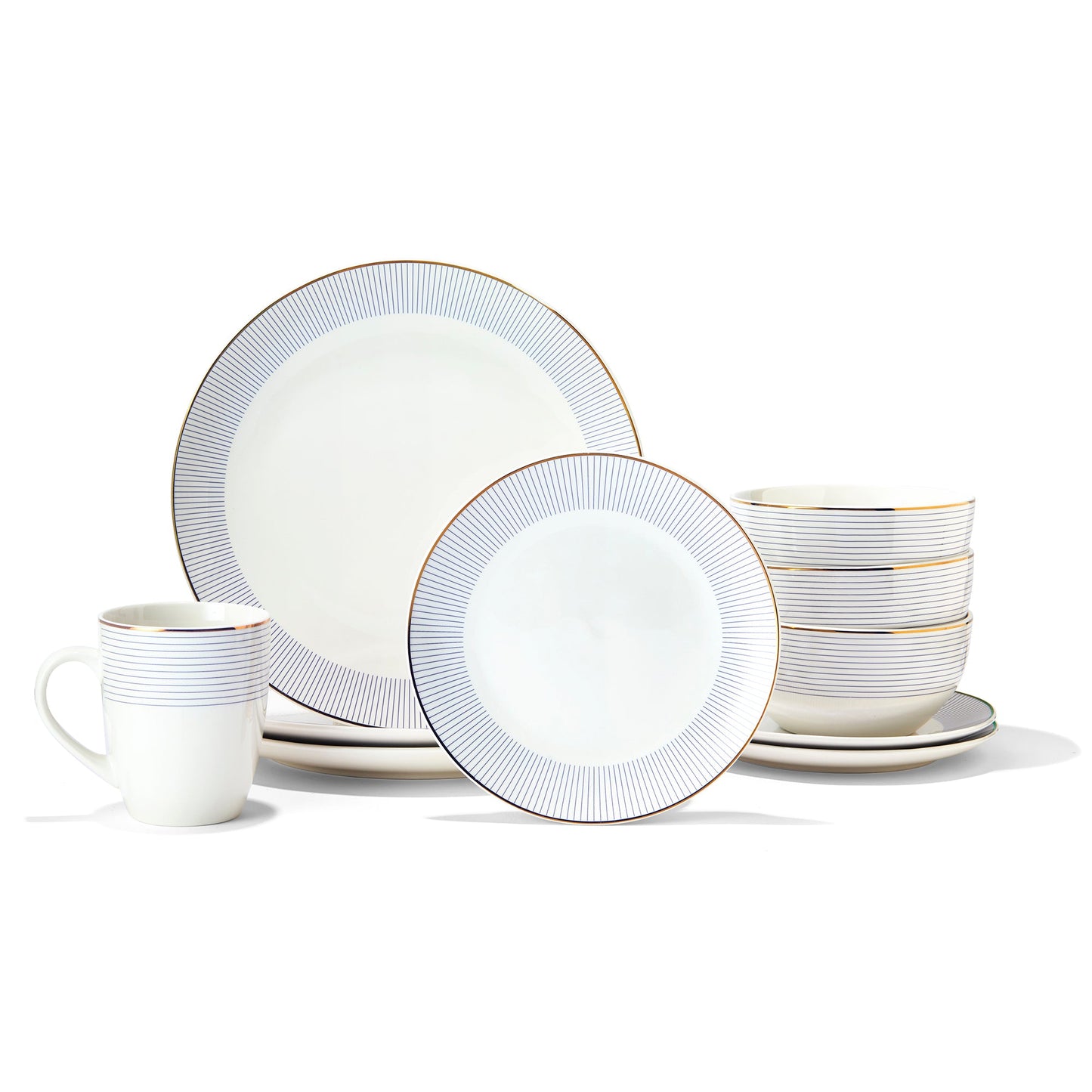 Thea Blue 16-Piece Dinner Set