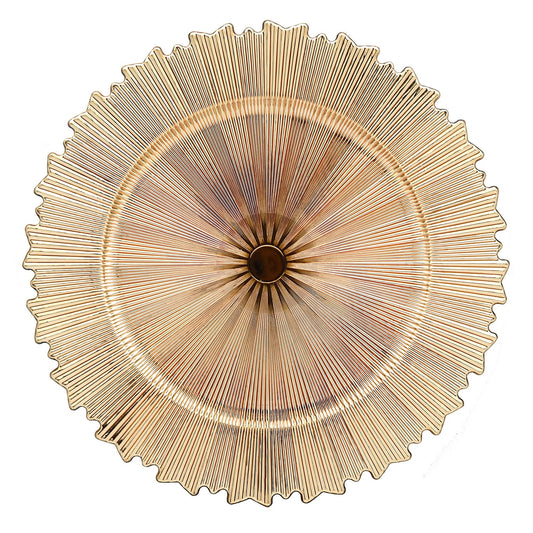 STAR GOLD ELECTROPLATED CHARGER SET/4 13"D