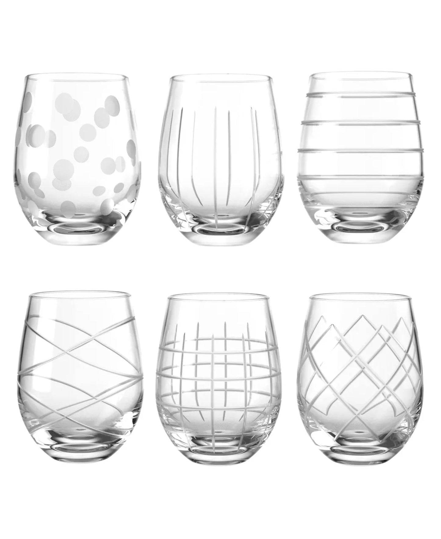 Medallion Set of 6 Stemless Goblet 20 OZ.