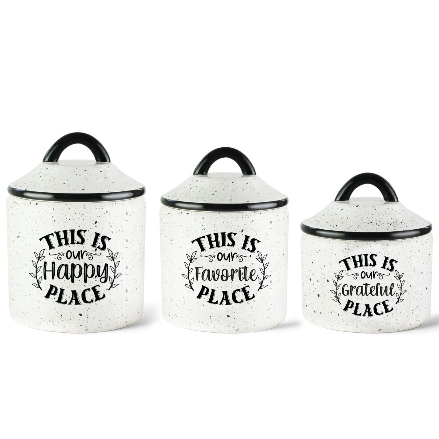 Happy Place 3 Pieces Canister Set