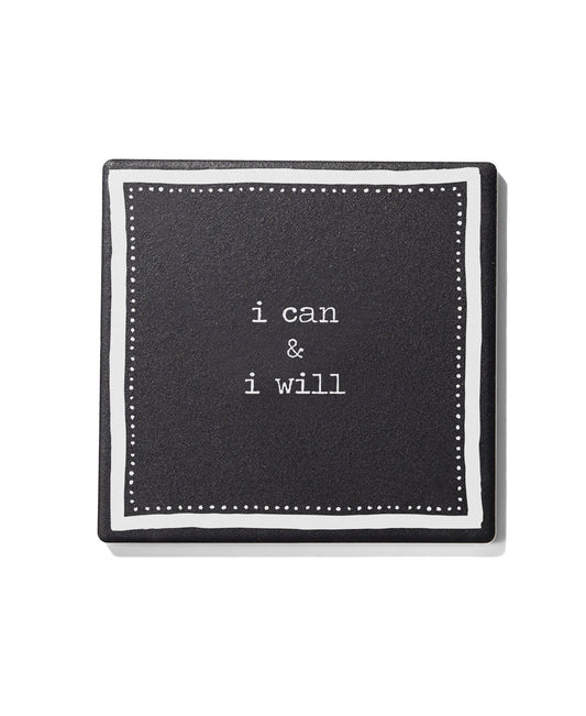 Just Be You Set of 4 Ceramic Coasters - Stylish 4.25" Drink Protection