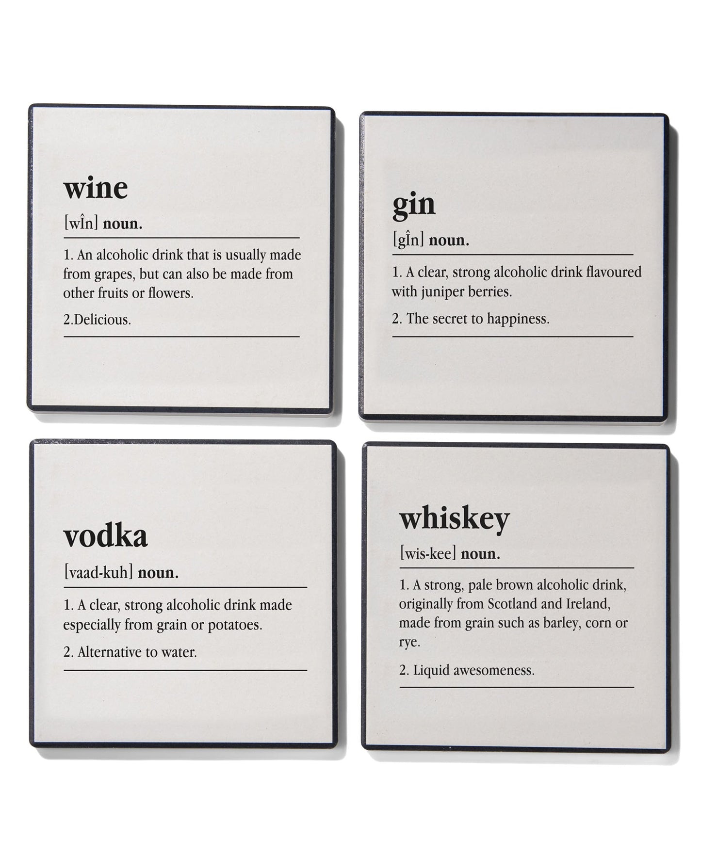 Spirits Set of 4 Ceramic Coasters