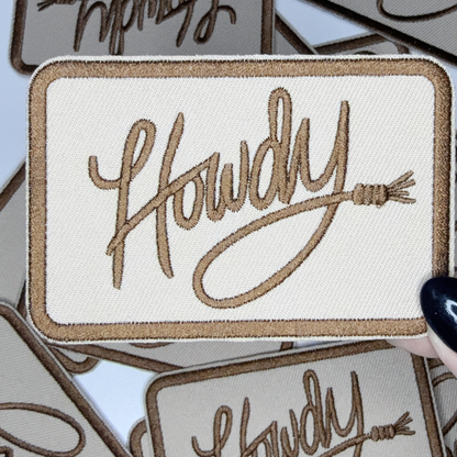 3.5" Howdy - Embroidered Hat Patch