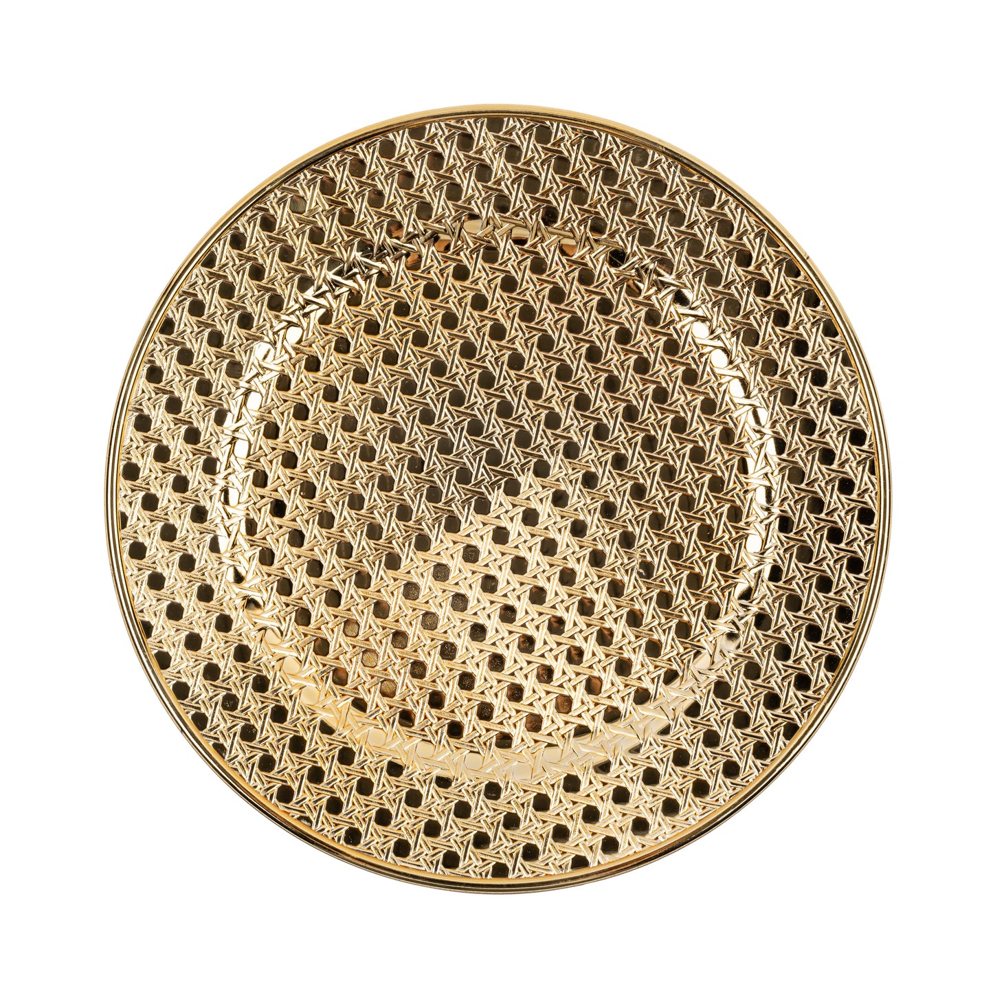 IMPRESSIONS GOLD SET OF 4 CHARGER PLATES 13"D ELECTROPLATED