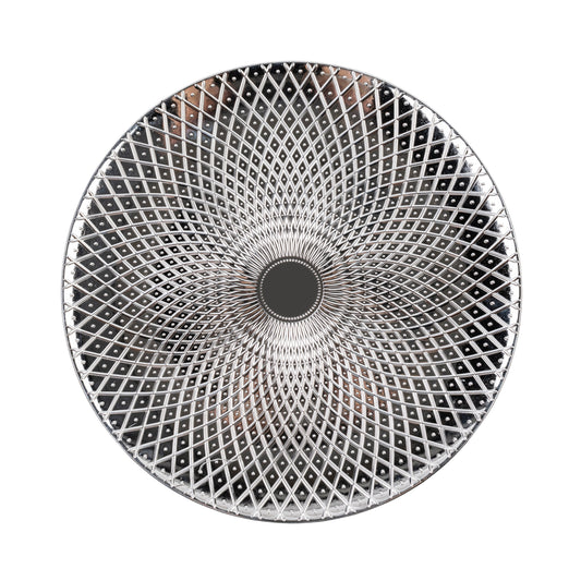 ADINA SILVER SET OF 4 CHARGER PLATES 13"D ELECTROPLATED