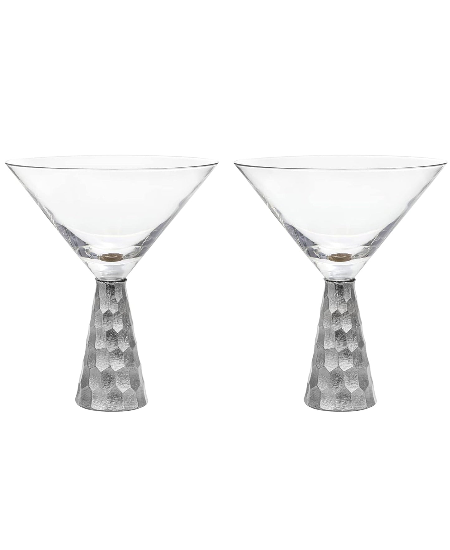 Daphne Silver Set of 2 Martini Glasses 8.79 OZ.