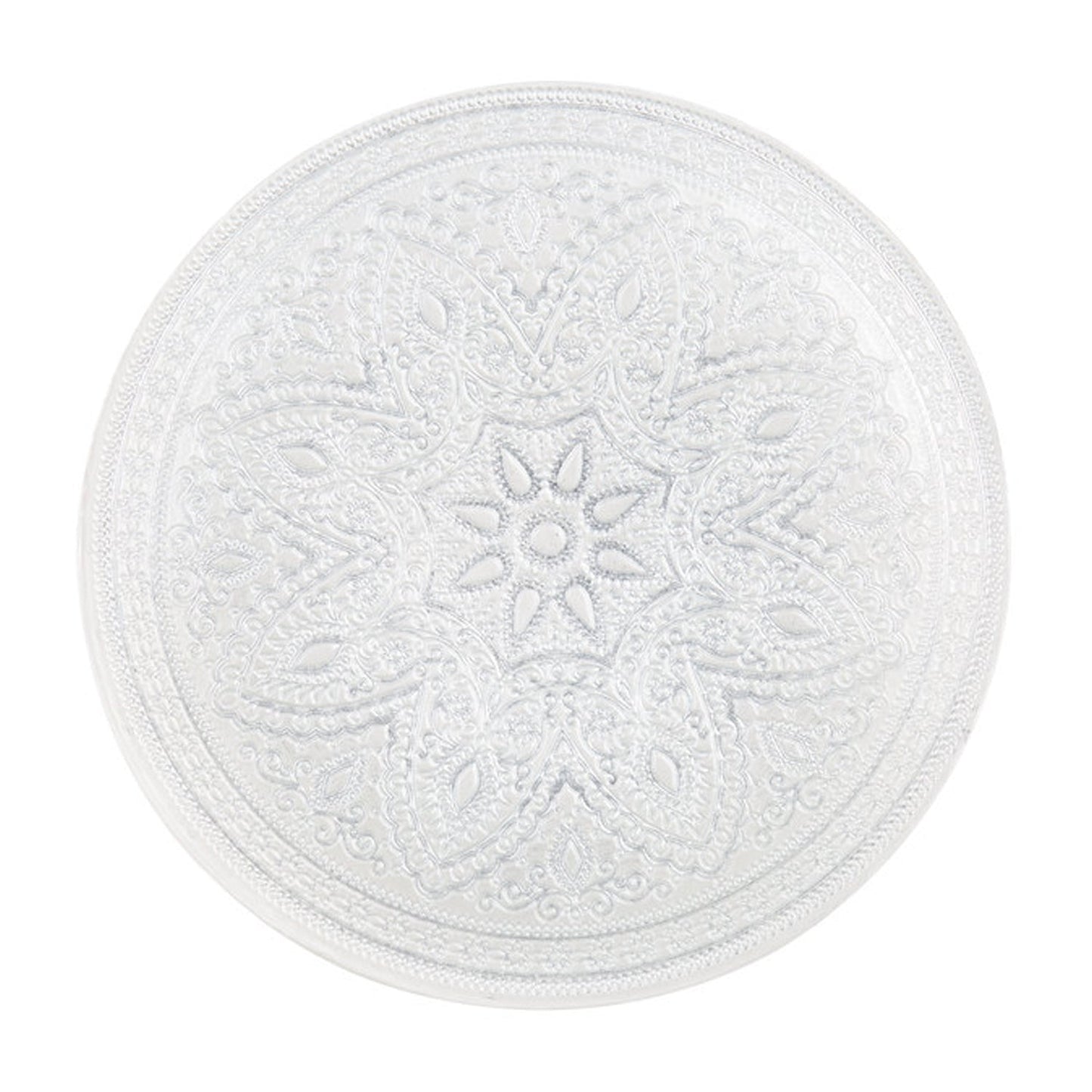 Divine Glass Charger Plates 4-Piece Set - Silver 13" D