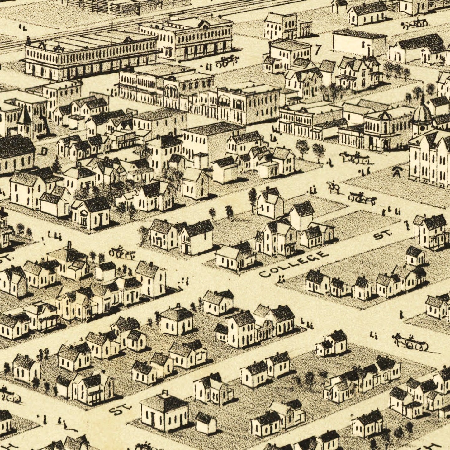 Vintage Map of Aurora, Missouri 1891