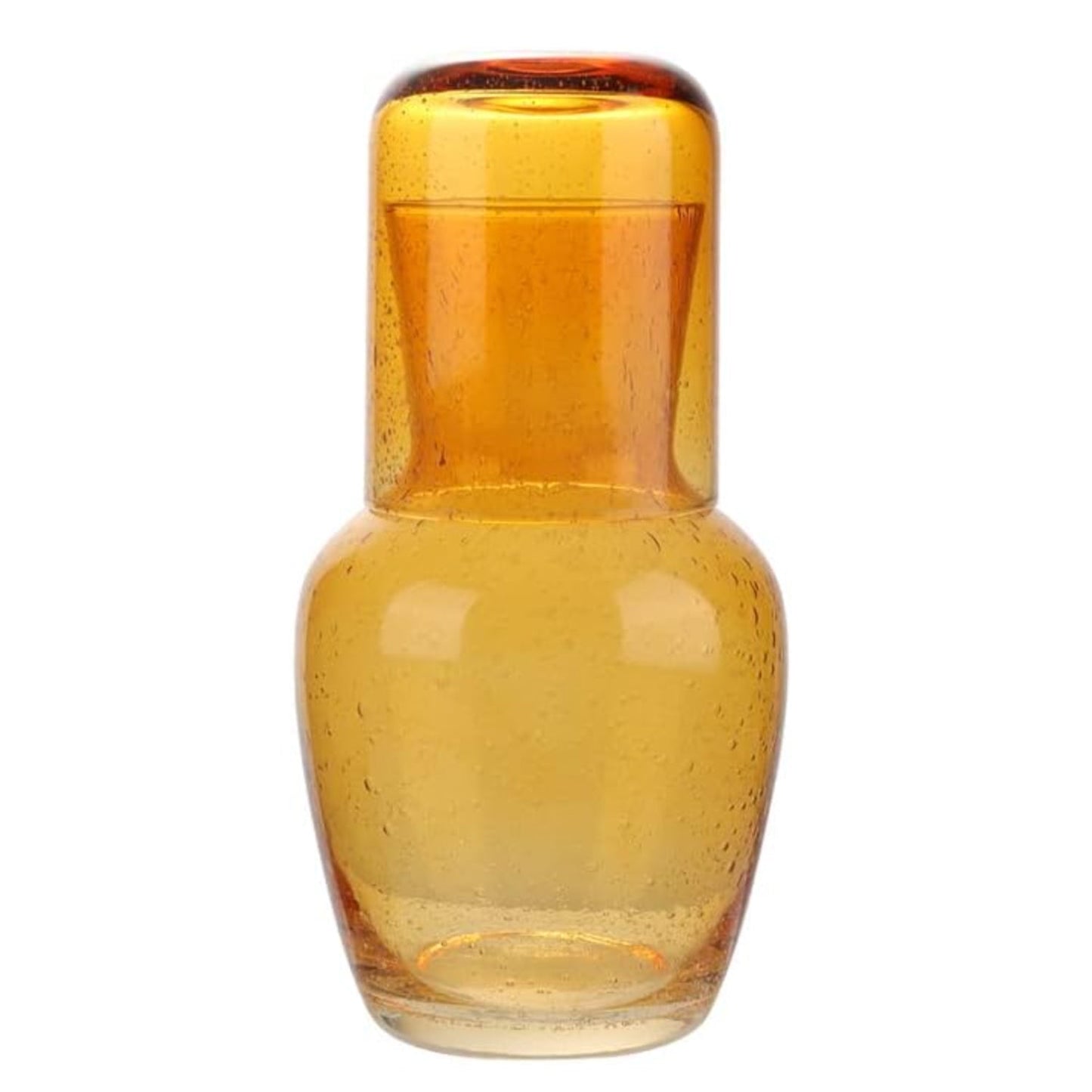 BUBBLES AMBER 2 PC CARAFE & CUP SET RB: 28.06oz / 830ml 4.13X8.15"