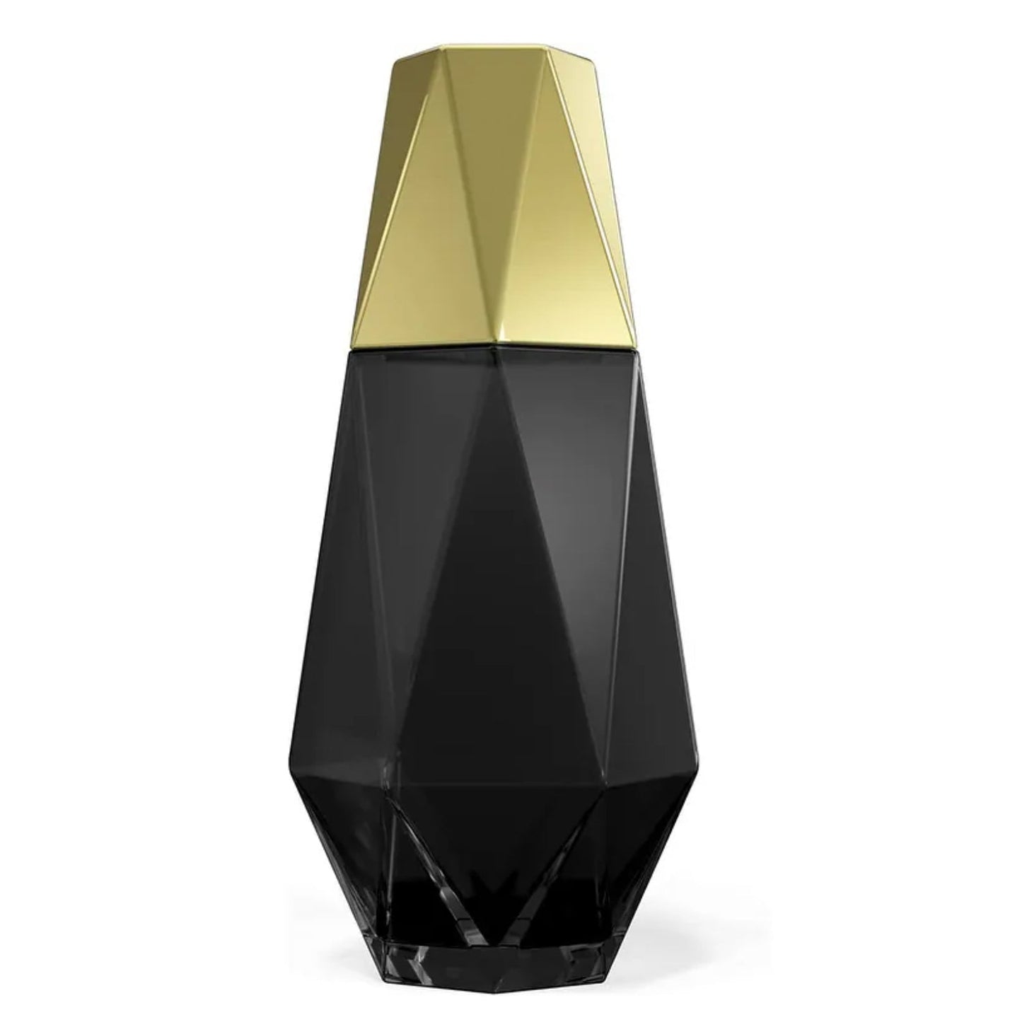 S/2 BLACK/GD CARAFE + CUP SET WITH BUBBLES INSIDE AND PAINTED CUSTOMIZED COLOR, RE-SHIPPER MAIL BOX: 4.52 X 9.96", 37.2 OZ.