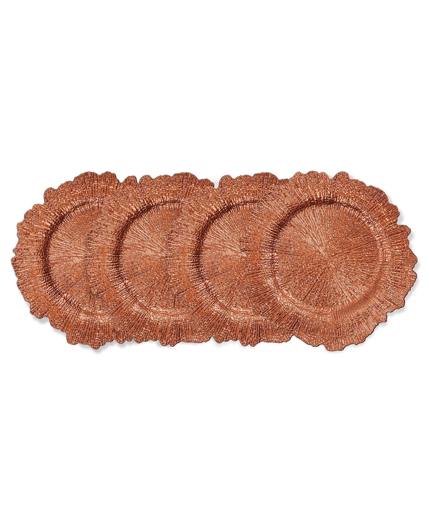 COPPER REEF PP SET OF 4 CHARGER PLATES 13"D