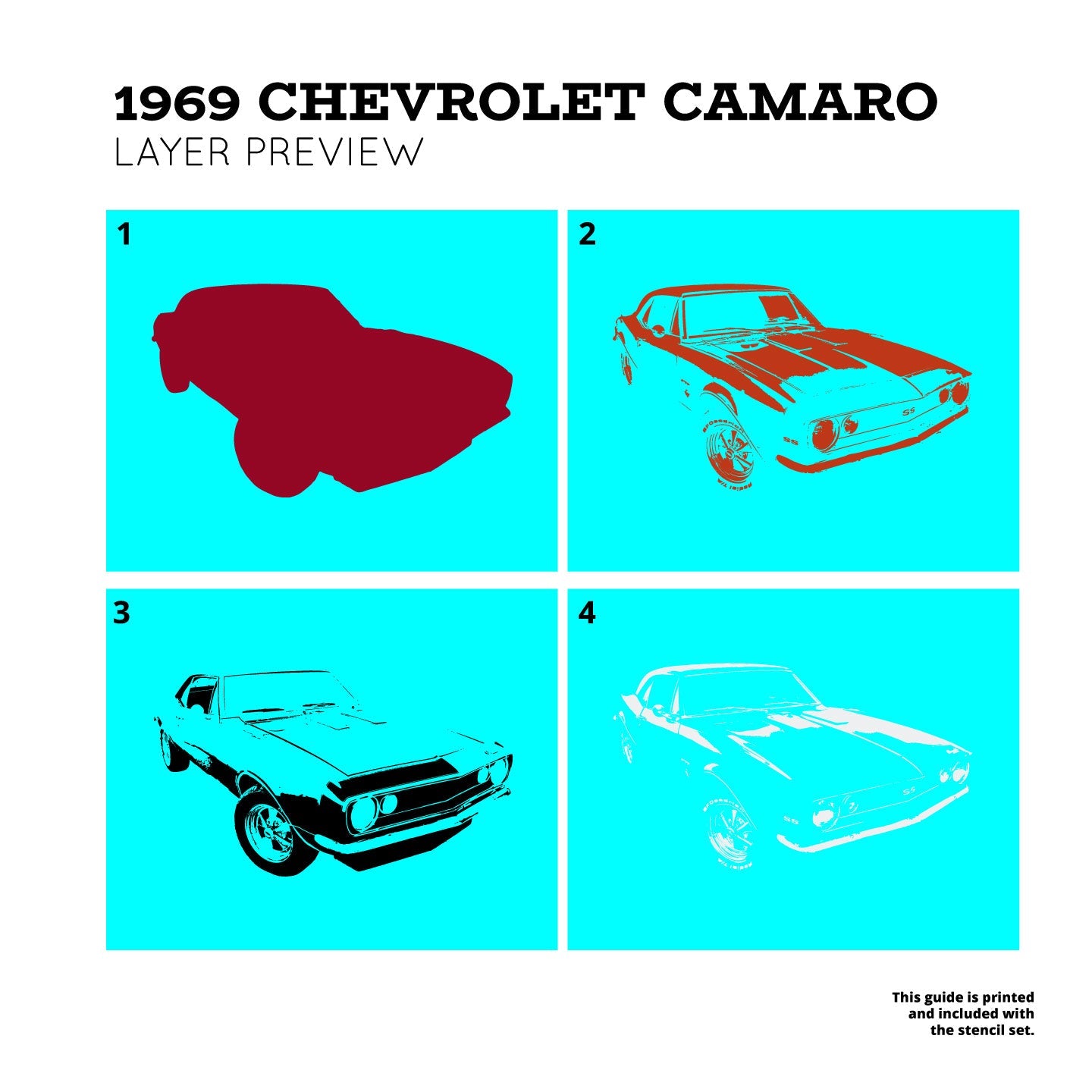1969 Chevrolet Camaro Layer Stencil Set