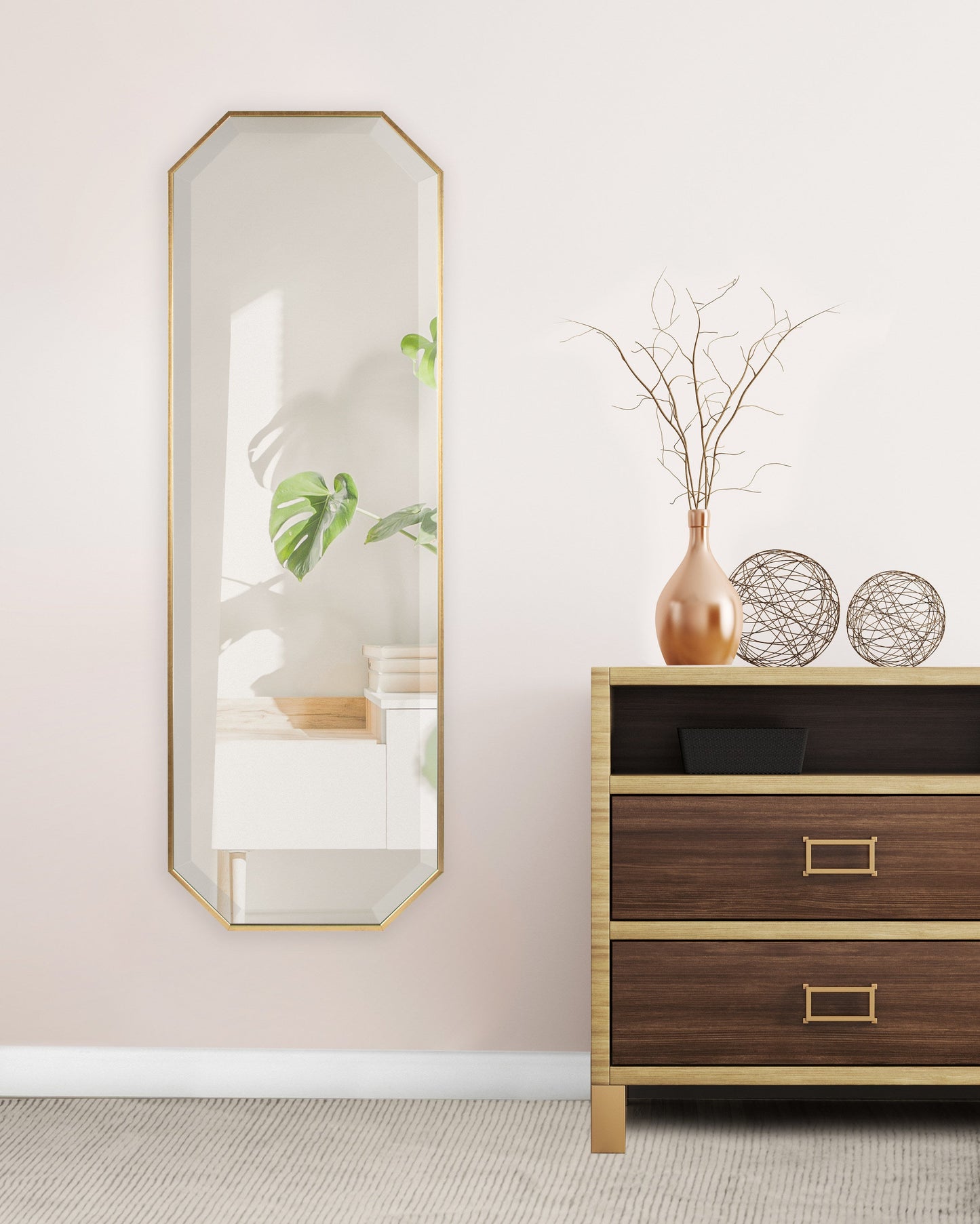 Rhodes Octagon Framed Wall Mirror
