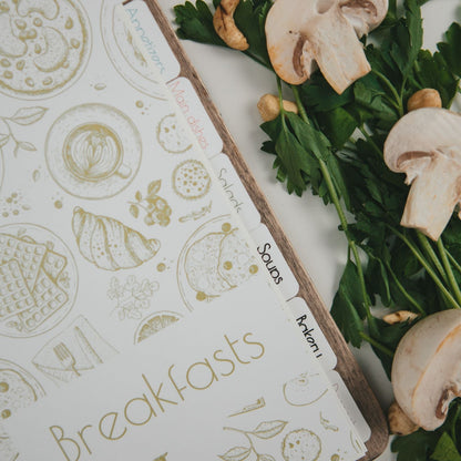 Dividers for Recipe Book